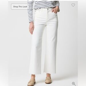 NWT J. Crew White Wide-Leg Crop Pants Sz. 29 Tall